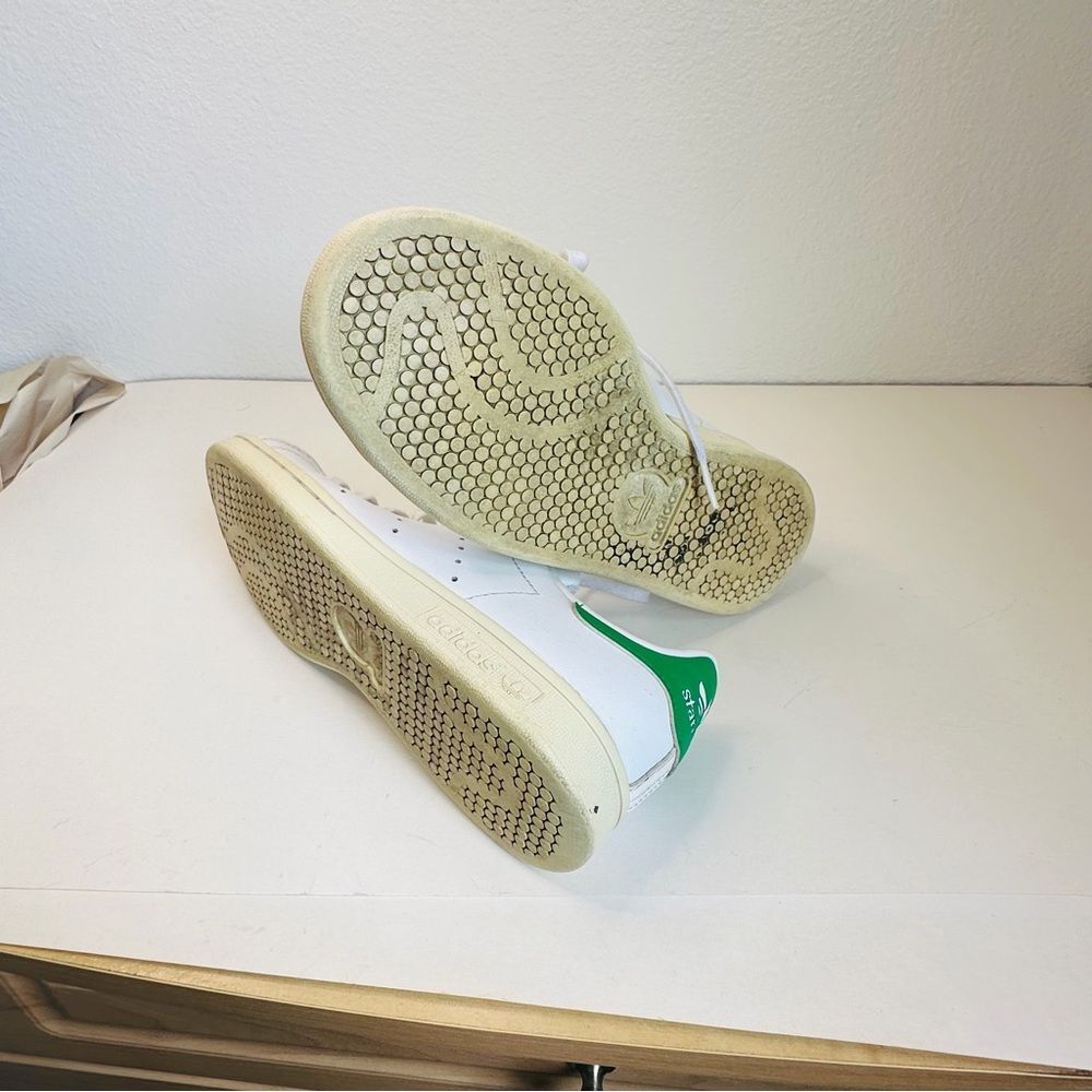 Adidas Stan Smith Orthalite White Green Leather‎ Sneakers Women’s Size 5.5 - Picture 7 of 7